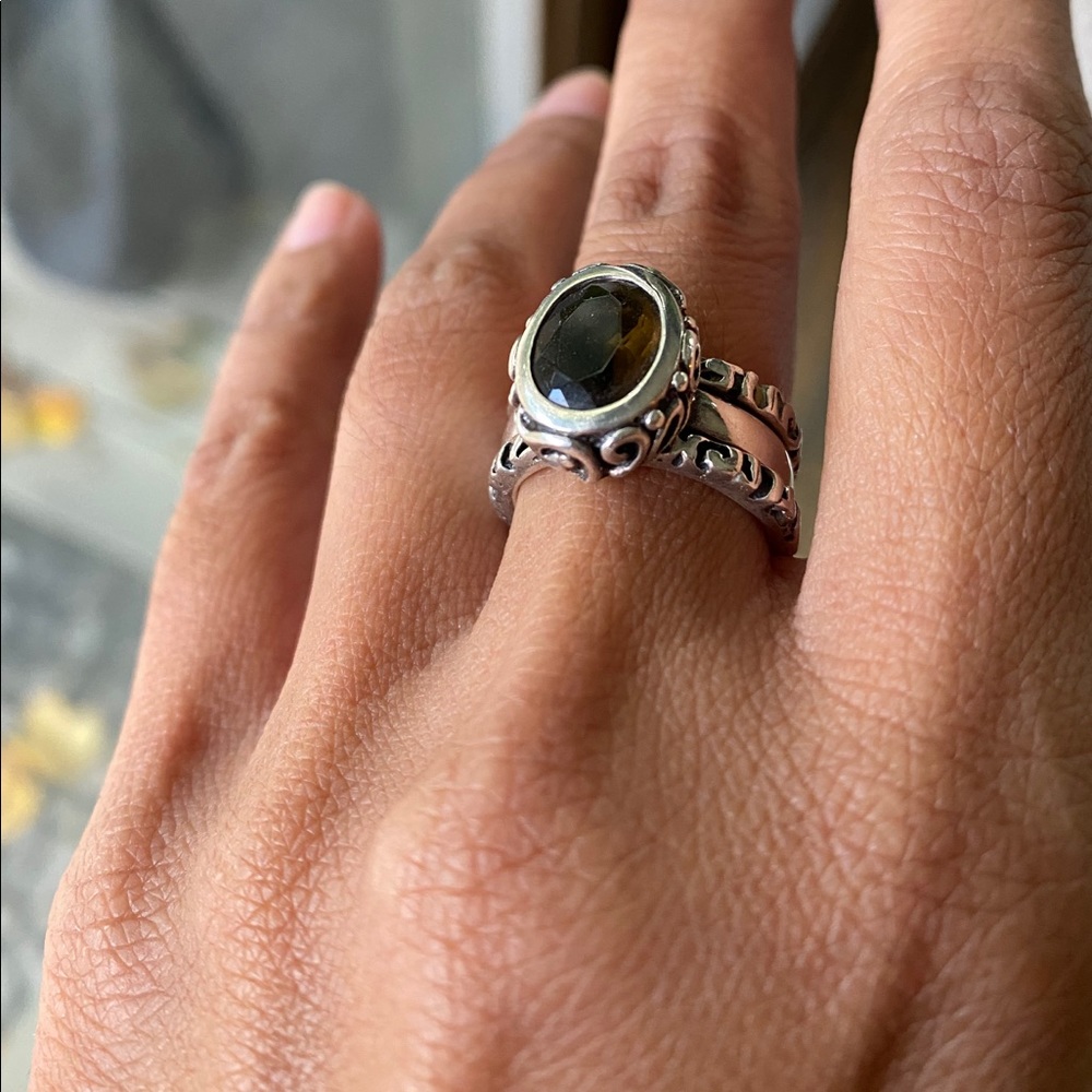 Silpada Smoky Topaz stackable ring